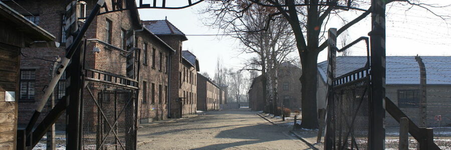 Photo: The main entrance to Auschwitz I, Poland.