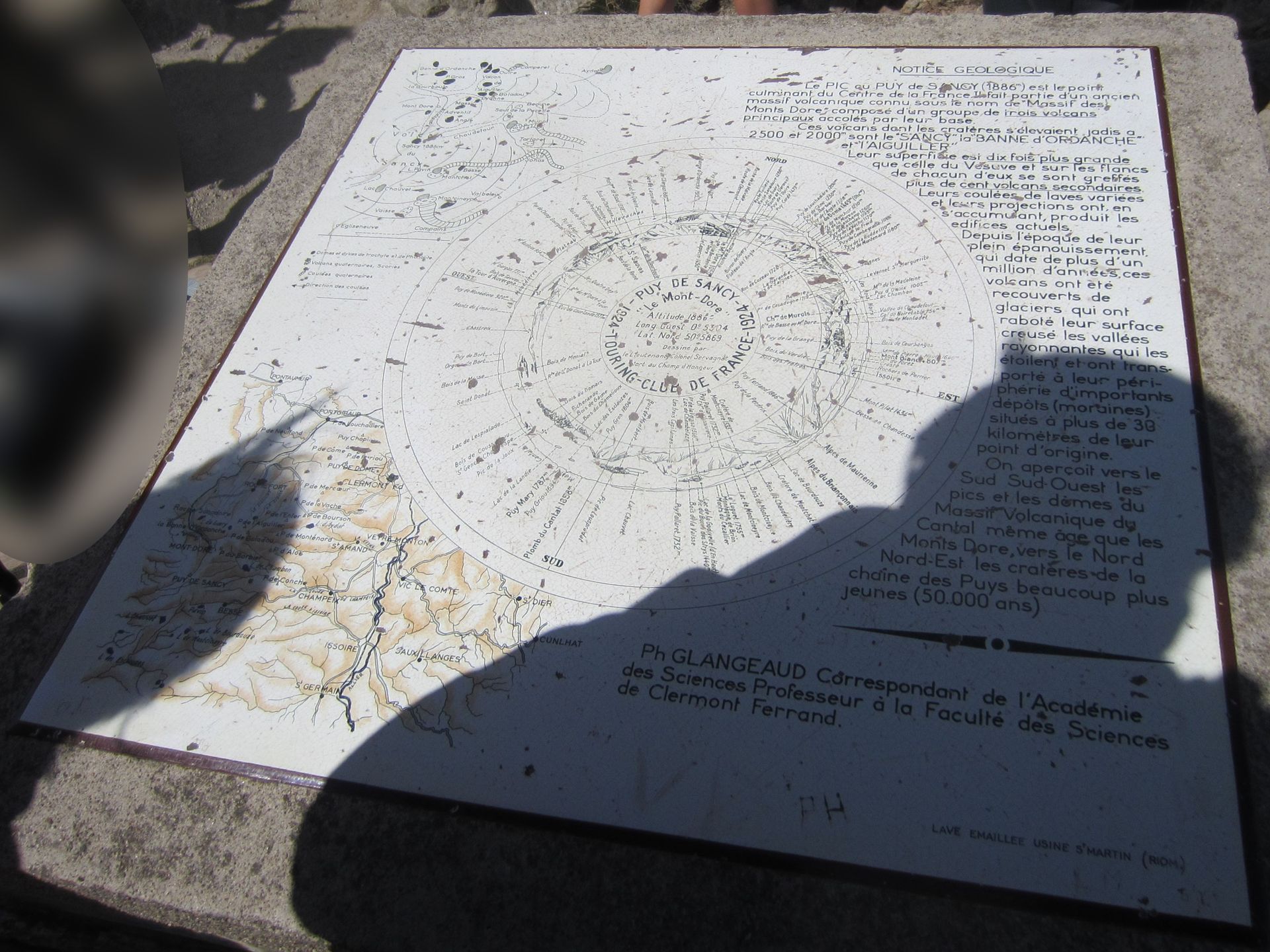 Geological notice at Puy de Sancy.