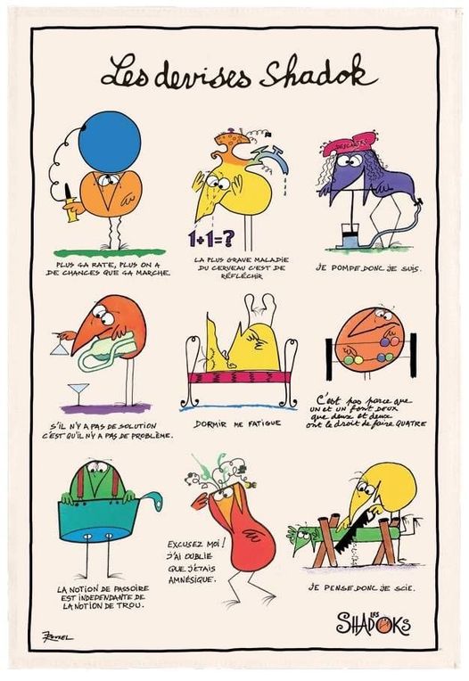 Les devises Shadok in French.